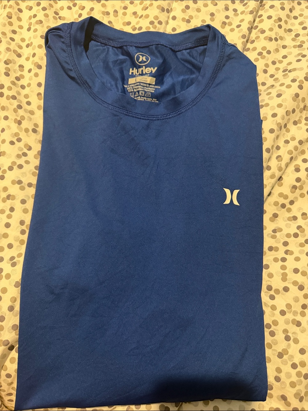 Hurley Men's Royal Blue Long Sleeve Tee with White Logo